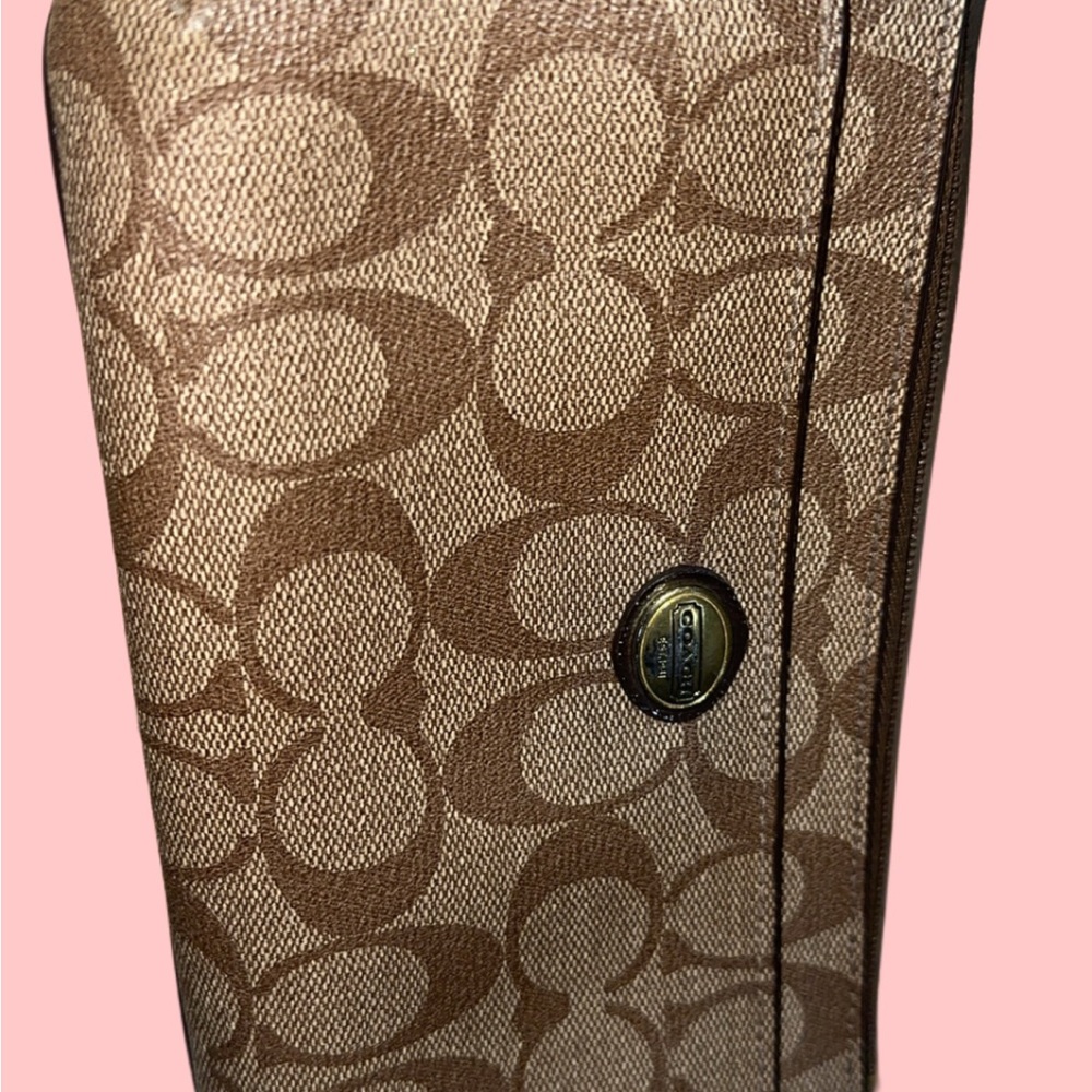 Coach Tan Signature Pattern wallet or Wristlet - image 3